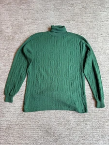 Vintage Strick Rollkragen Pullover Herren großes Muster Pulli Retro 90s Distressed - Bild 1 von 14