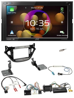 JVC DAB Lenkrad 2DIN Bluetooth USB Autoradio für Opel Adam Corsa E 2017-2019 - Bild 1 von 4