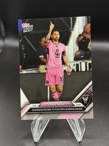 2024 Topps NOW MLS #31 Lionel Messi Base Inter Miami Celebrates Return to Pitch - Picture 1 of 2