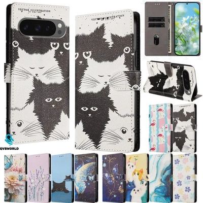 Case for Google Pixel 10 9 8 8A 7 7A 6 6A 5 Pattern Flip Wallet Case Phone Cover - Image 1 of 4
