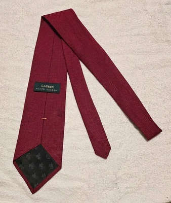 Corbata de cuello 100 % seda LAUREN by Ralph Lauren (forro granate/negro)  Foto 1 de 3