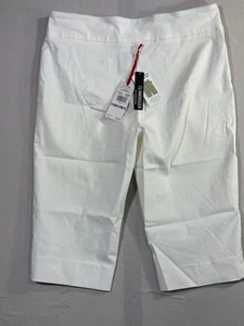 Ruby Rd Women's 18 Clamdigger White Chino Capri Pants Slimming Tummy Control - Bild 1 von 8