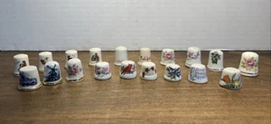 Vintage Fingerhut Sammlung Konvolut 19 Porzellan Keramik Nachlass Verkauf Sammlung - Bild 1 von 23
