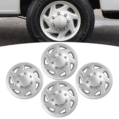 For Ford E-Series E350 E450 Econoline Van 1997-2023 Set Of 4 16" Silver Hubcaps - Image 1 of 4