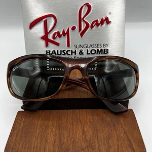 VINTAGE B&L RAY-BAN L2872 SHINY ACETATE TORTOISE G15 UV BALORAMA WRAP SONNENBRILLE - Bild 1 von 22