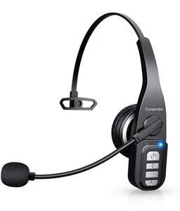 Bluetooth Headset 5.0, Wireless Headset with Noise Cancelling Microphone & Mu... - Picture 1 of 6