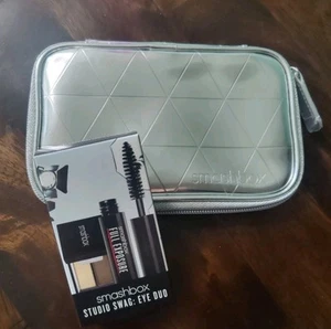 Smashbox Studio Swag Eye Duo set, travel size + Silver Makeup Bag NWT - Picture 1 of 8