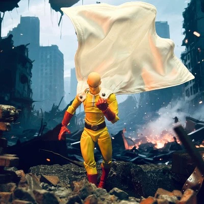 Capa con cable personalizada 1/12 para figura de acción ONE PUNCH-MAN Saitama de 6"" (sin figura) Foto 1 de 4