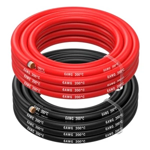 MMOBIEL 6 AWG Electrical Silicone Wire - 6 Gauge Tinned Copper Cable 2.5 m - Picture 1 of 5