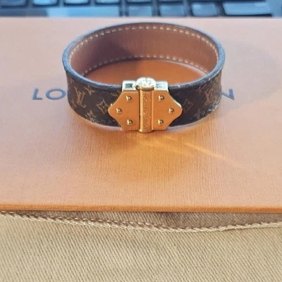 Auténtico Brazalete Louis Vuitton Nano Monograma - Marrón y Dorado Foto 1 de 4