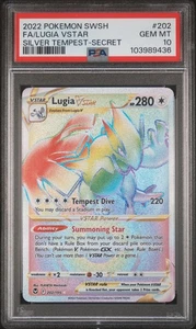 2022 Pokemon Sword & Shield Silver Tempest Fa / Lugia Vstar # 202 PSA 10 - Picture 1 of 2