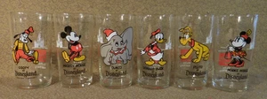 Vintage Walt Disney DISNEYLAND Coca Cola Glass Complete Set of 6 Limited Edition - Picture 1 of 6