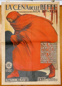manifesto 1/2F film LA CENA DELLE BEFFE Nazzari Valenti Calamai Blasetti CHINI - Foto 1 di 2