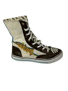 baby phat Shoes Womens Sz 7.5 Super Cat Grafitti High Top Sneakers Multicolor