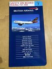 British Airways Safety Card Boeing B747-400 Scottish livery