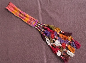 Afghan Fabric Tassels, Colorful Boho Ethnic Tribal Tassels, Decorative Tassel #5 - Picture 1 of 10
