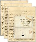 1836 PERSONAL LETTER JOHN EDWARD BUTLER to MARY T.P TORRINGTON PL + 3d ENFIELD