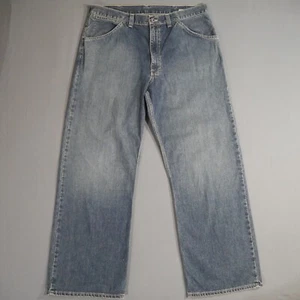Vtg USA 90s Gap Jeans 38x32 Mens 37 32 Blue Denim Worker Jean Vintage Baggy Fit - Picture 1 of 17
