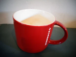 2012 STARBUCKS KAFFEE ROT WEISS VERTIKAL STARBUCKS STAPELBAR KERAMIK KAFFEEBECHER - Bild 1 von 3