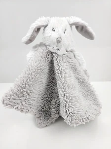 Blankets & And Beyond Blue Gray Security Blanket Lovey Plush Baby Bunny Rabbit - Picture 1 of 6