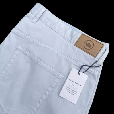 Pantalones Peter Millar Crown Ultimate Satén 5 Bolsillos Gris Británico Talla 38x34 $170 Foto 1 de 4