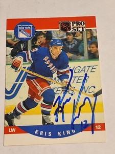KRIS KING Signed/Autographed 1990-91 Pro Set Card #491