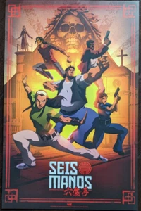 Cartel promocional anime 2019 exclusivo de Netflix Seis Manos SDCC - Imagen 1 de 1