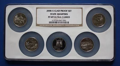 U.S. - 2008-S State Quarters Clad Proof Set in multi-holder (NGC PF69UC) - Image 1 of 2