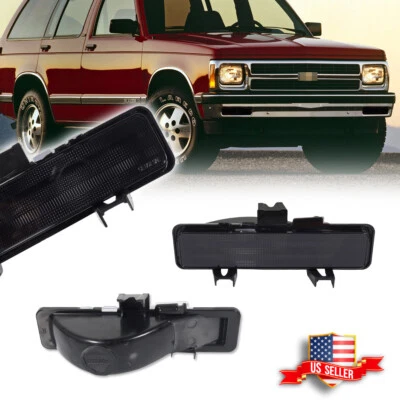 Smoked Front Bumper Parking Signal Lights For 83-93 Chevry S-10 / 82-90 GMC S-15 - Image 1 of 4