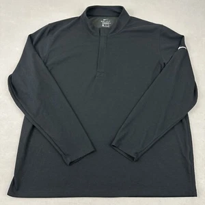 Nike Golf Sweater Men 2XL Black Standard Fit Victory 1/2 Zip Cover Up Golfer XXL - Picture 1 of 9