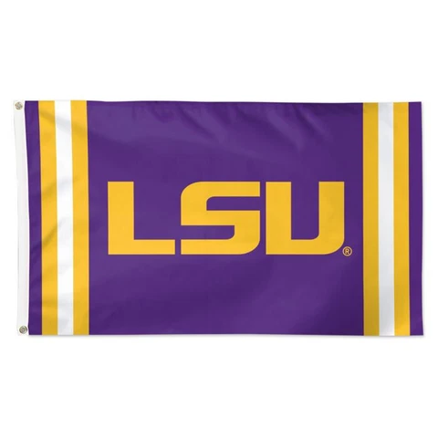 Louisiana State LSU Tigers Field Stripes Flag Large 3x5 Cover