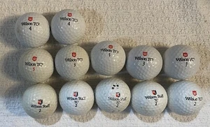 Set of of 12 Vintage USED 1980's Wilson Golf Balls: See Pictures and Description - Picture 1 of 9