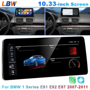 Video GPS automático para coche 10,33"" Android 12,0 para BMW Serie 1 E81 E82 E87 2007-2011 - Imagen 1 de 12