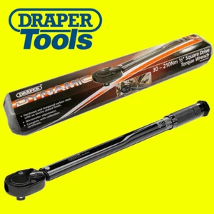 Draper Ratchet Torque Wrench 1/2" Square Drive 30 - 210Nm (22.1-154.9lb-ft) Tool - Picture 1 of 4