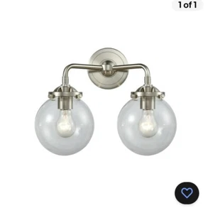 Innovations 2-L Beacon 14" Sconce, 284-2W Series, BN - 284-2W-SN-G202-6 - Picture 1 of 3
