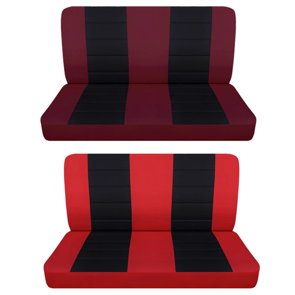 Fundas de asiento de camioneta para GMC Sonoma serie 1982-1993 rojas y negras Foto 1 de 1