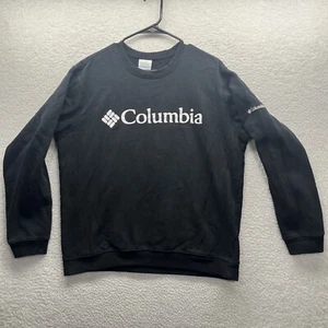 Columbia Sweatshirt Mens Large Black Crew Neck Regular Fit Preppy Chore Casual - Picture 1 of 17