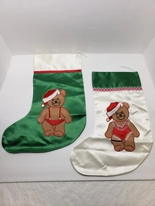 Fredericks of Hollywood seine/ihre Erwachsene frisch verheiratet Weihnachten Satin Strümpfe Set - Bild 1 von 11