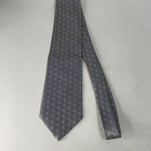 Cravatta da collo uomo Van Heusen blu marrone talpa seta 3,5" x 55" - Foto 1 di 5