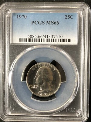 1970 25c Washington Quarter PCGS MS66   41337510 - Image 1 of 2