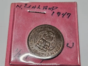 New Zealand 1947 1/2 Penny  George VI 1st Type World Coin KM#12 - Picture 1 of 8