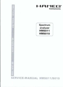 HAMEG Service Manual für HM 5011 HM 5010 Copy - Picture 1 of 1