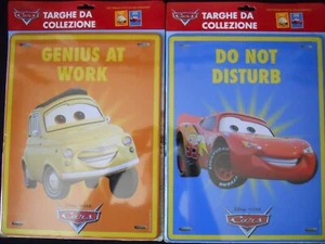 Lotto di 2 Targhe in metallo License Plates Metal CARS Pixar Disney 35x25 cm - Imagen 1 de 3