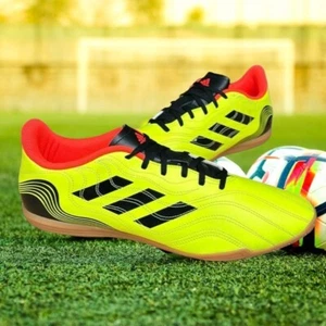 Adidas Unisex Copa Sense.4 Solar Gelb Schwarz Rot Hallen Fußballschuhe Herren 12,5 - Bild 1 von 13