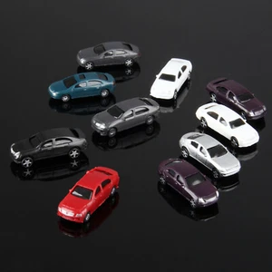 10pcs Painted Model Car Train Railway Scenery Landscape Layout 1:100 HO Scale - Picture 1 of 10