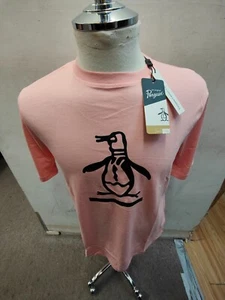 Penguin Original Men's Coral Pink T-Shirt Medium - Picture 1 of 1
