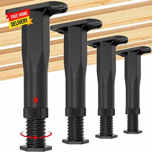 4PCS Adjustable Bed Frame Support Legs (5.1"-8.3"), Frame Center Slats Heavy Sup - Picture 1 of 6