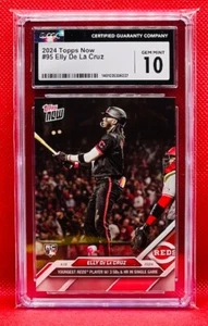 ELLY DE LA CRUZ - RC Rookie 2024 MLB TOPPS NOW Card 95 - Reds - 🔥CGC 10🔥 - Picture 1 of 2