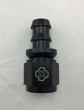 W464 -10 AN 10 AN Straight Push-On Hose End fittings Push Lock Aluminum Black