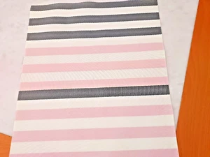 KATE SPADE Set of Two Placemats PVC Spring Time Pink Gray Stripe  NWOT - Picture 1 of 3